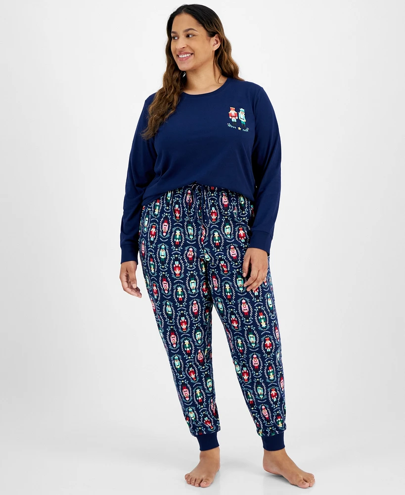 Holiday Lane Plus Nutcracker Mix It Cotton Matching Family Pajamas Set, Created for Macy's