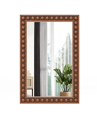 Slickblue 24 x 36 Inches Rustic Wall Mirror with Solid Wood Frame for Living Room Bedroom