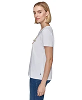 Karl Lagerfeld Paris Women's Embellished Graphic T-Shirt