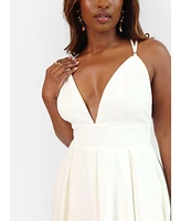 Rebdolls Plus Iris Criss Cross Back Midi Skater Dress