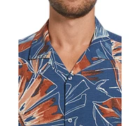 Cubavera Men's Short Sleeve Button-Front Oversized Tropical Print Camp Shirt