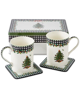 Spode Christmas Tree 2024 Annual 5 Piece Gift Mug & Tin Set