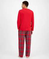 Family Pajamas Men's 2-Pc. Cotton Brinkley Plaid Mix It Matching Christmas Set, Created for Macy's