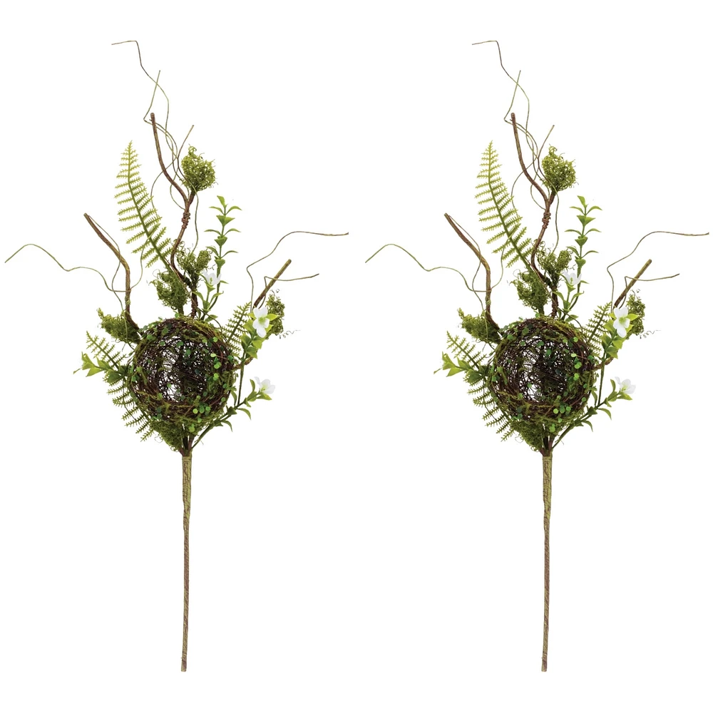 Slickblue Bird Nest Spray for Charming Holiday and Spring Decor (Set of 2)