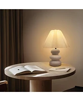 Brightech Kelsey 17.5" Led Bohemian Table Lamp with Ceramic Base