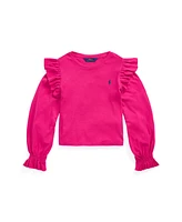 Polo Ralph Lauren Big Girls Ruffled Cotton-Modal Long-Sleeve Top