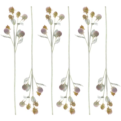 Slickblue Thistle Spray with Chic Design for Modern Holiday and Home Decor (Set of 6)
