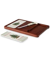 Spode Christmas Tree Polka Dot Cheese Board & Knife Set