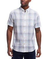 Weatherproof Vintage Men's Short Sleeve Plaid Shirt