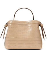 kate spade new york Knott Croc Embossed Leather Top Handle Bag