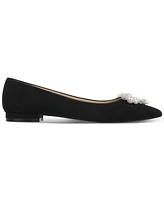 On 34th Women's Millee Embellished Bow Pointed-Toe Flats, Created for Macy's