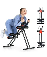 Givimo Foldable Adjustable Core Abdominal Trainer with 3 Adjustable Resistance and Lcd Display