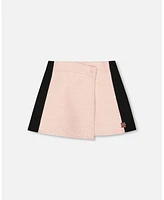 Deux par Deux Big Girls Skort With Contrast Front Light Pink