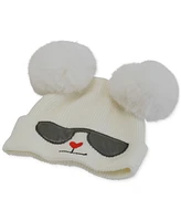 Karl Lagerfeld Paris Women's Faux-Fur Pom Choupette Beanie