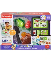 Fisher-Price Laugh Learn 123 Follow the Recipe Meal Kit Preschool Pretend Playset, 30 Pieces