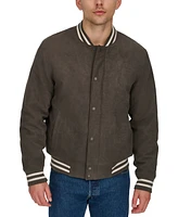 Levi's Men's Faux-Suede Varsity-Stripe Bomber Jacket