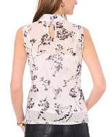 Vince Camuto Women's Sleeveless Mesh Mock-Neck Top