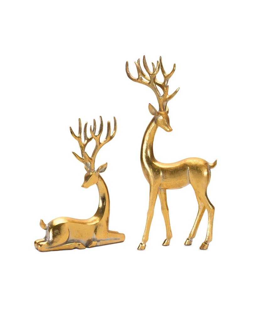 Slickblue Deer (Set of 2) 10"H, 15"H Resin