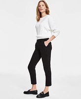 Tommy Hilfiger Women's Th Flex Straight-Leg Ankle Ponte Pants