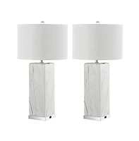 Safavieh Olympia Table Lamp Set Of 2 W/ Usb Port