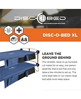 Disc-o-Bed X Large Cam-o-Bunk Benchable Double Cot with Storage Organizers, Navy