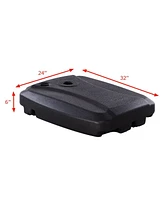 Skonyon 60L Plastic Weighted Fill Water Sand Wheel Patio Umbrella Base