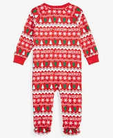 Family Pajamas Baby Cotton Merry Footed Matching Christmas Pajamas, Created for Macy's