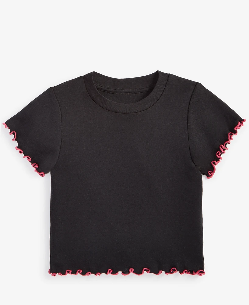 With Jules Big Girls Lettuce-Edge T-Shirt