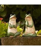 Slickblue Set of 2 Frog Figurines – Charming Decor for Garden and Home