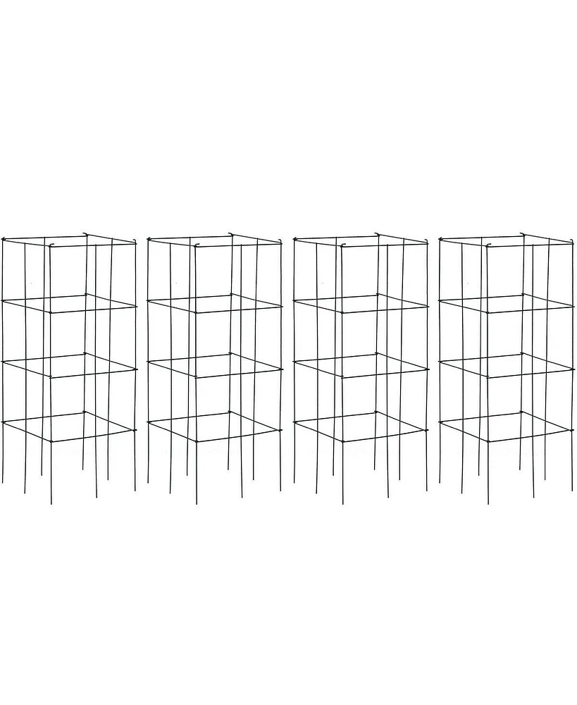 Vebreda 4 Pack Garden Trellis for Climbing Plants for Flower Vegetable