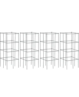 Vebreda 4 Pack Garden Trellis for Climbing Plants for Flower Vegetable