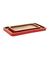 Slickblue Versatile Trays Ideal for Serving, Organizing, and Home Decor (Set of 2)