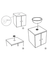 Aquaterior Pop Up Drain with Overflow Mounting Ring Kit for Countertop Basin