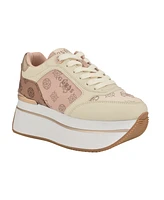 Guess Women's Camrio Casual Double Platform Lace Up Sneakers