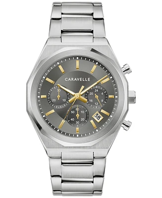 Caravelle Men's Chronograph Stainless Steel Bracelet Watch 40mm