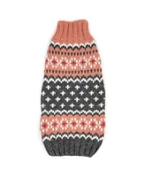 Chilly Dog Peach Fairisle