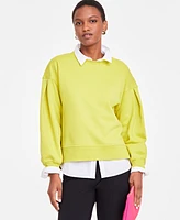 On 34th Women's Ribbed Crewneck Sweatshirt, Created for Macy's
