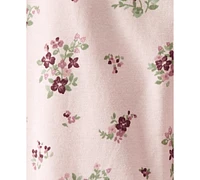 Little Planet by Carter's Baby Girls Organic Cotton Sleep & Play Wildberry Bouquet Footed Pajamas