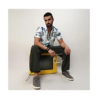 Men's Chalk White Mesh Aztec Shirt