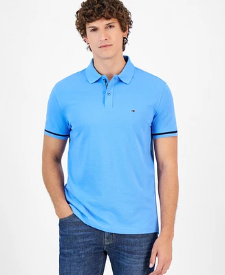 Tommy Hilfiger Men's Regular-Fit Stripe-Sleeve Polo Shirt