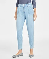 On 34th Women's Pleated Tapered-Leg Jeans, Created for Macy's