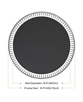 Yescom Trampoline Replacement Mat W/96V-Ring For 14" Trampoline Frame 8.5" Spring , Uv Resistant 8 Row Stitch Jumping Mat