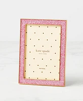 kate spade new york Sitting Pretty Pink Glitter Frame, 4"x 6"