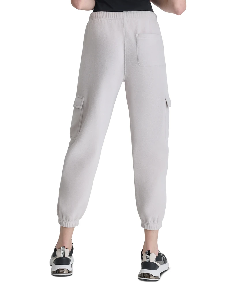 Dkny Sport Women's Tech Fleece Cargo Jogger Sweatpants