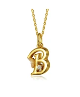 GiGiGirl Personalized 14K Gold Plated Initial Pearl Pendant Necklace