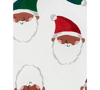 Carter's Little & Big Santa-Print 100% Snug Fit Cotton Pajamas, 2 Piece Set