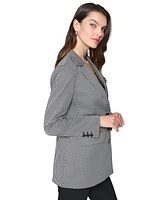 Karl Lagerfeld Paris Women's Striped Notched-Lapel Blazer