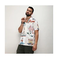 Men's Multicolour Retro Graphic Shirt