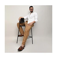 Men's Ivory White Foil-Creased Shirt