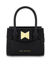 Mac Duggal Gold Plated Hardware Small Leather Tote Bag